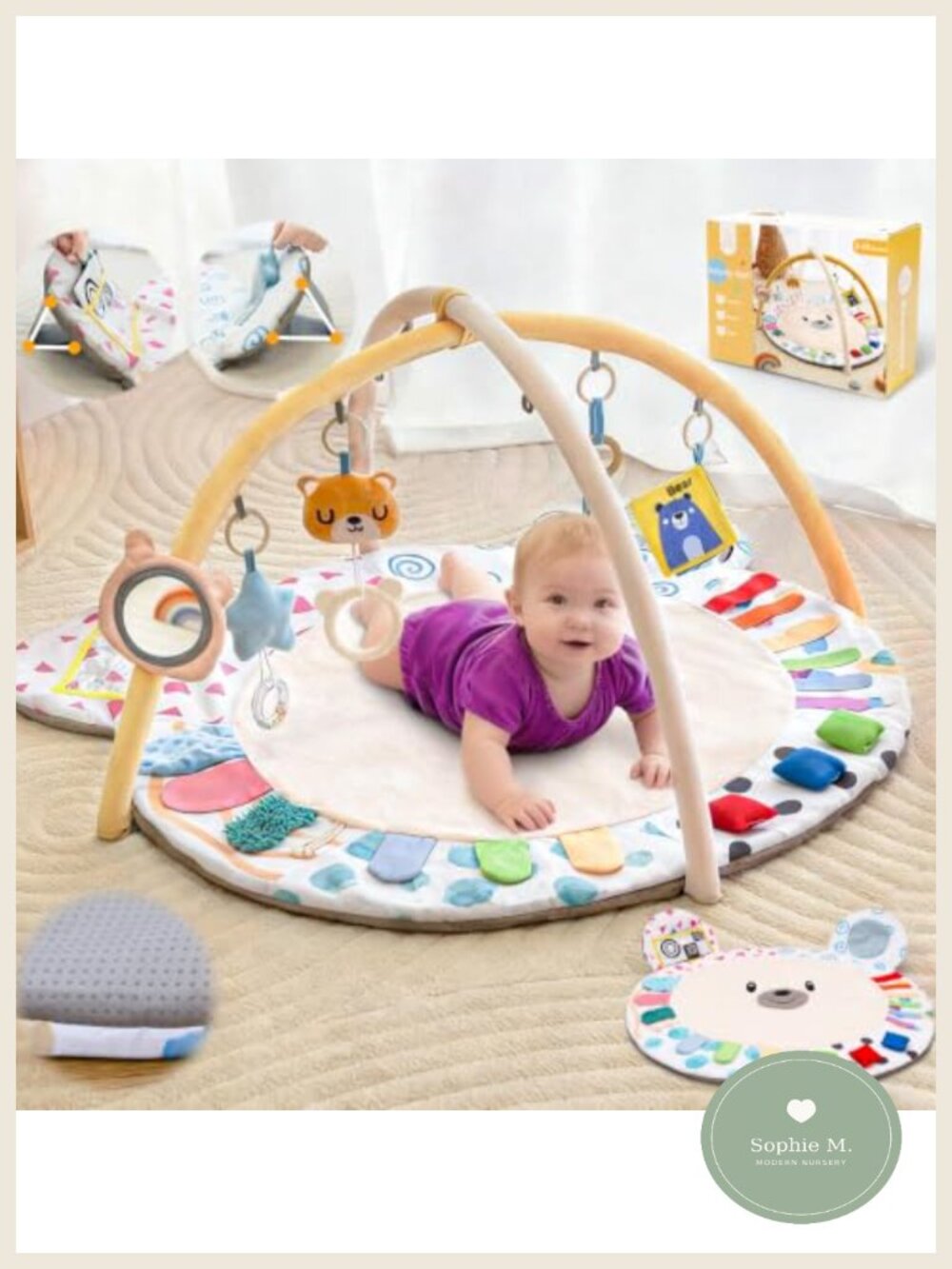 Extra Large Baby Play Gym Non Slip Activity Mat Montessori Tummy Time